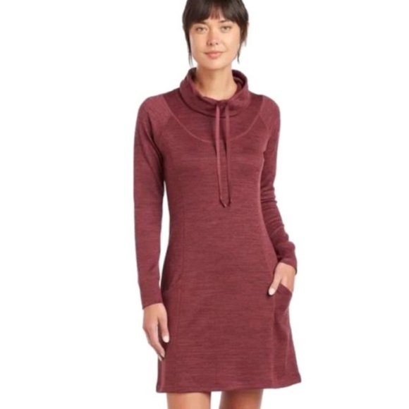 KUHL Lea Sweater Dress Size Small ~ red / purple color - Picture 3 of 8
